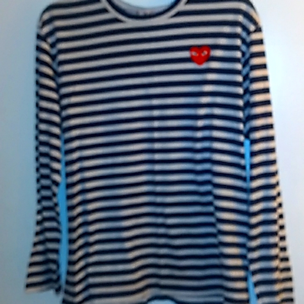Large Navy blue n White Men's  shirt